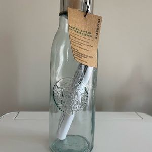 NWT glass recycled water bottle Starbucks